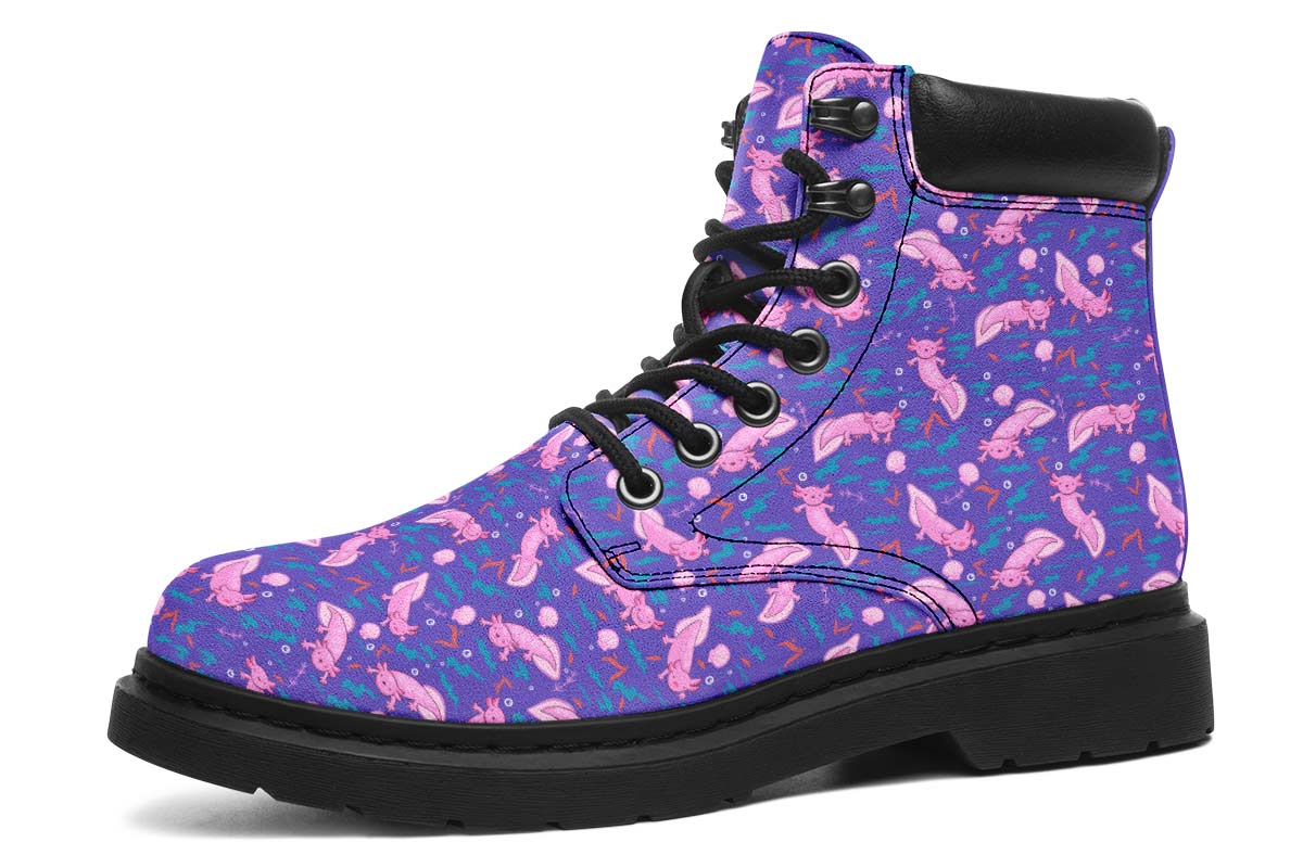 Cartoon Axolotl Classic Vibe Boots