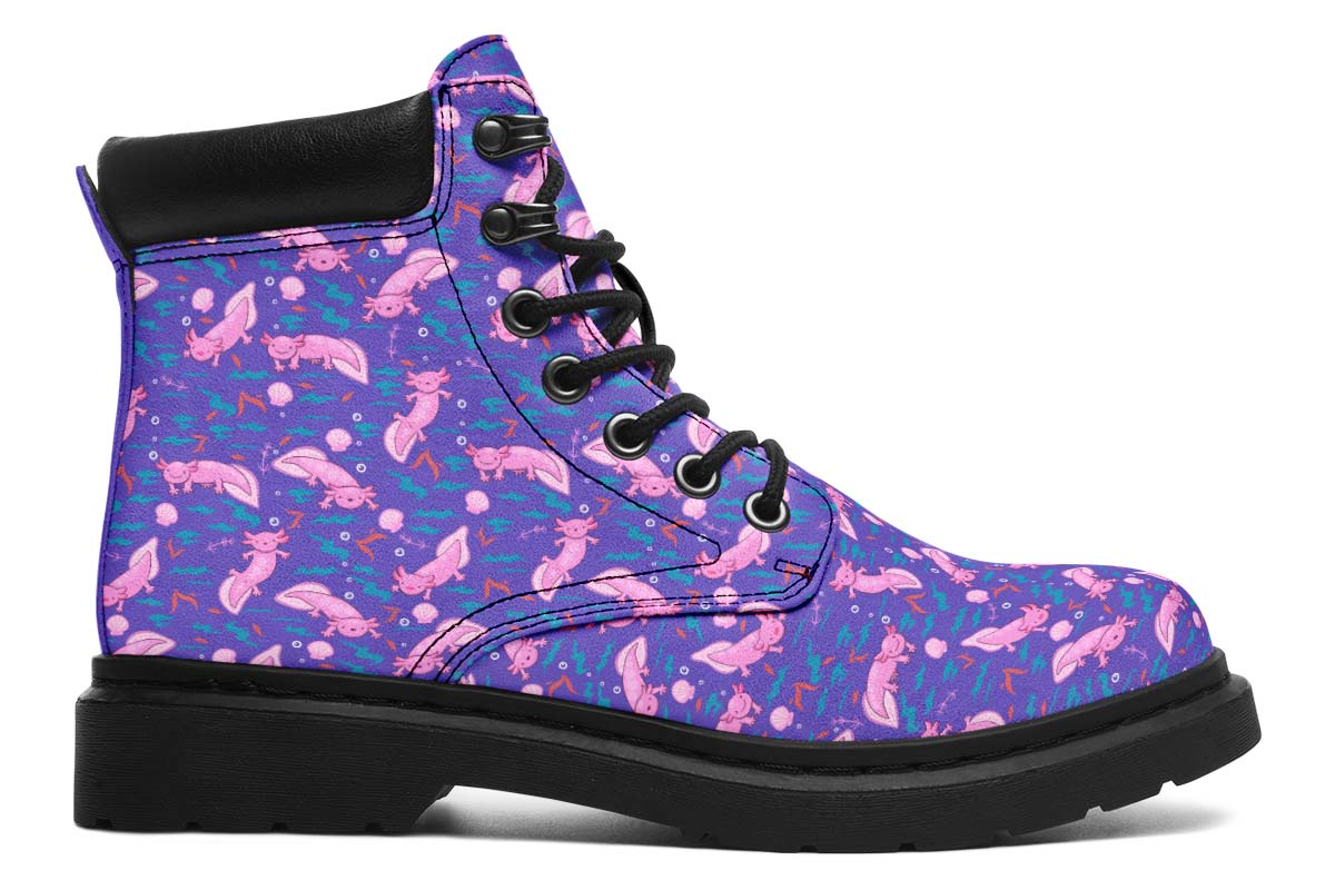Cartoon Axolotl Classic Vibe Boots