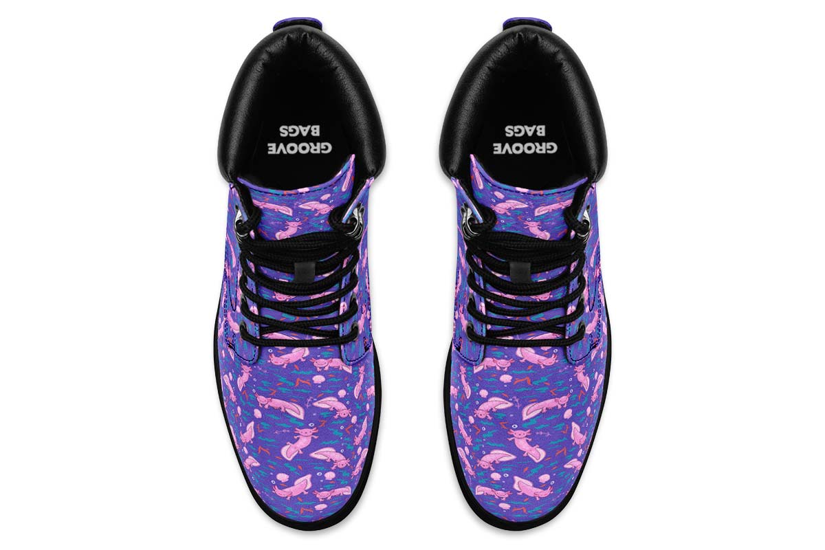 Cartoon Axolotl Classic Vibe Boots