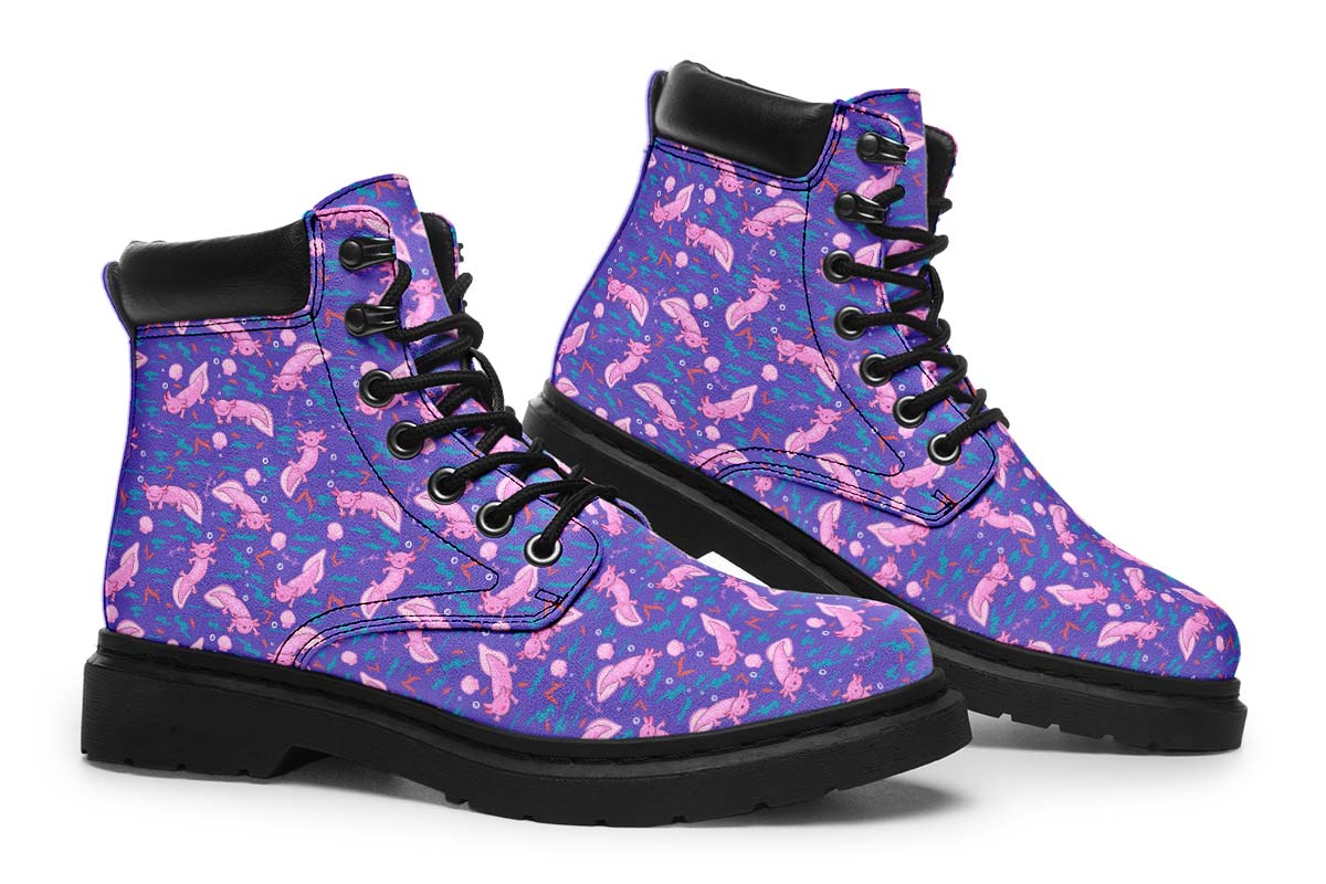 Cartoon Axolotl Classic Vibe Boots