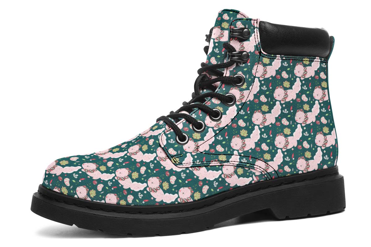 Cute Axolotl Pattern Classic Vibe Boots