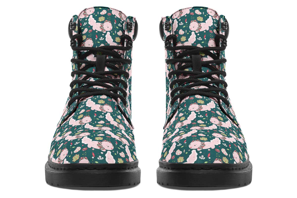 Cute Axolotl Pattern Classic Vibe Boots