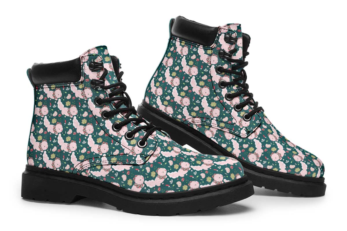 Cute Axolotl Pattern Classic Vibe Boots