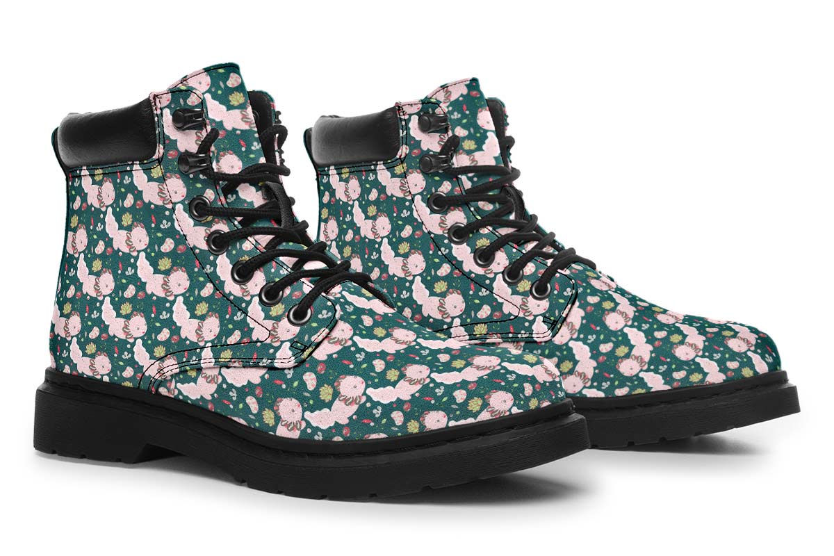 Cute Axolotl Pattern Classic Vibe Boots