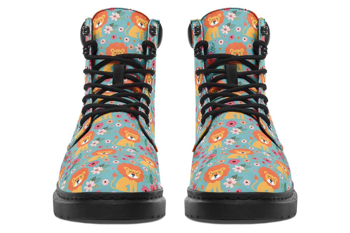Cute Lion Pattern Classic Vibe Boots