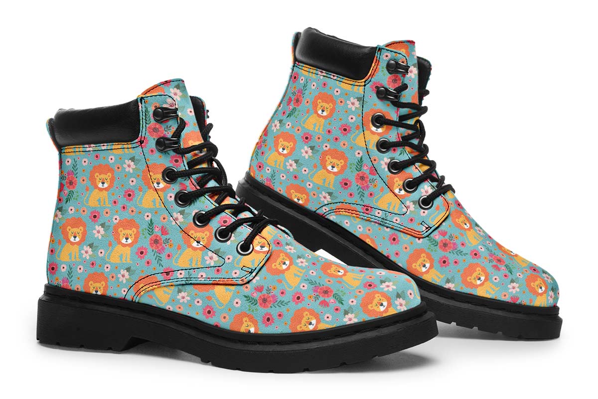 Cute Lion Pattern Classic Vibe Boots