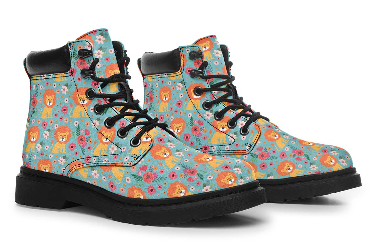 Cute Lion Pattern Classic Vibe Boots