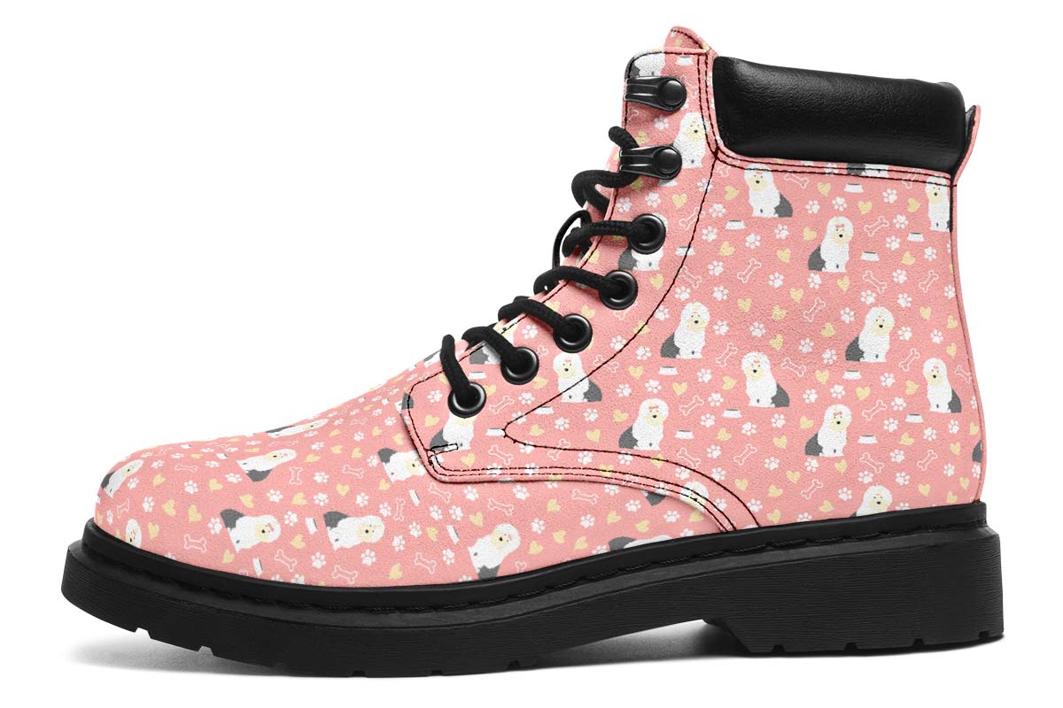 Cute Old English Sheepdog Classic Vibe Boots