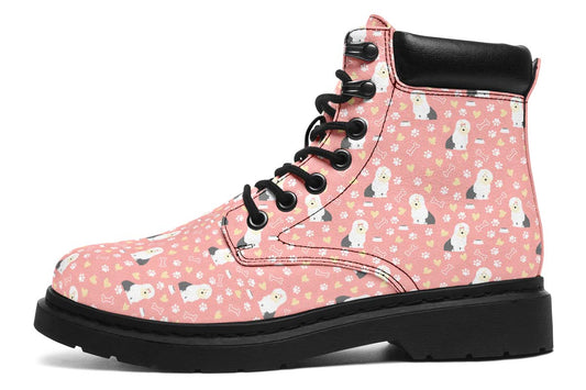 Cute Old English Sheepdog Classic Vibe Boots
