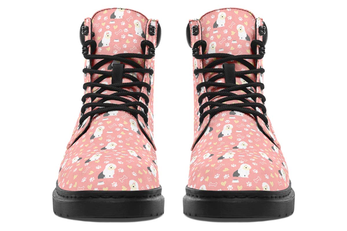 Cute Old English Sheepdog Classic Vibe Boots