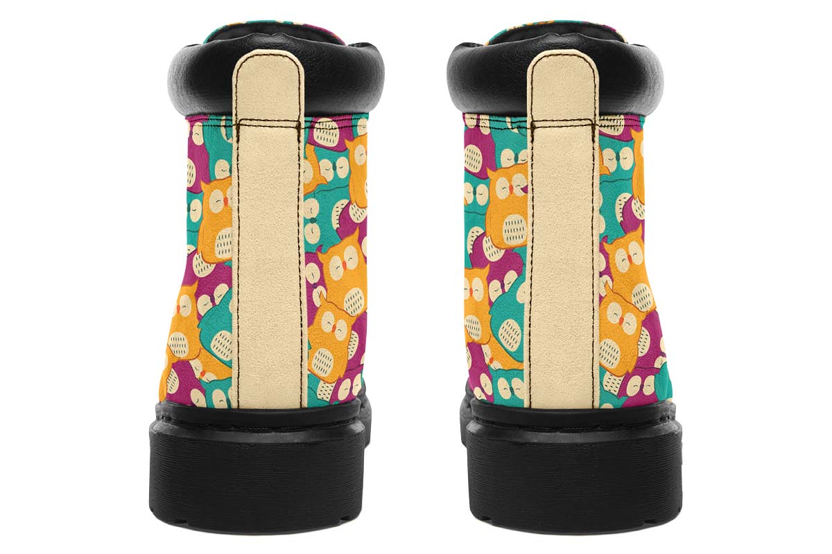 Cute Owl Pattern Classic Vibe Boots