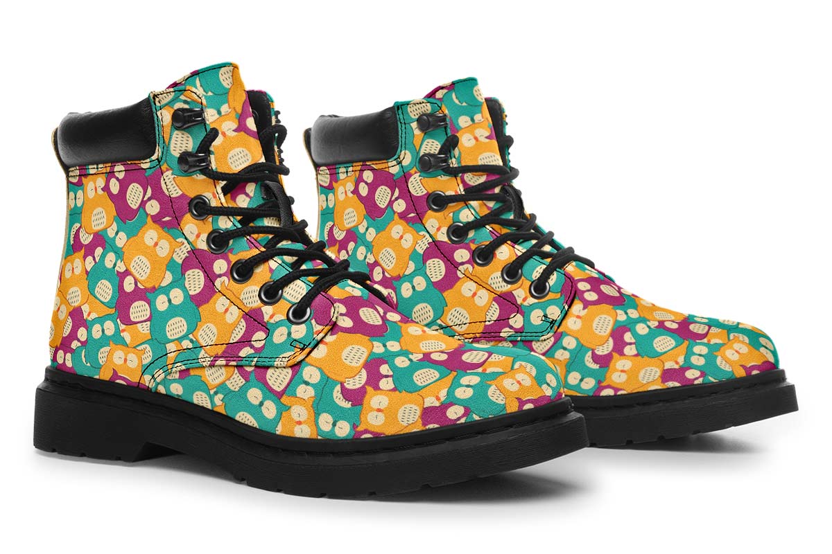 Cute Owl Pattern Classic Vibe Boots