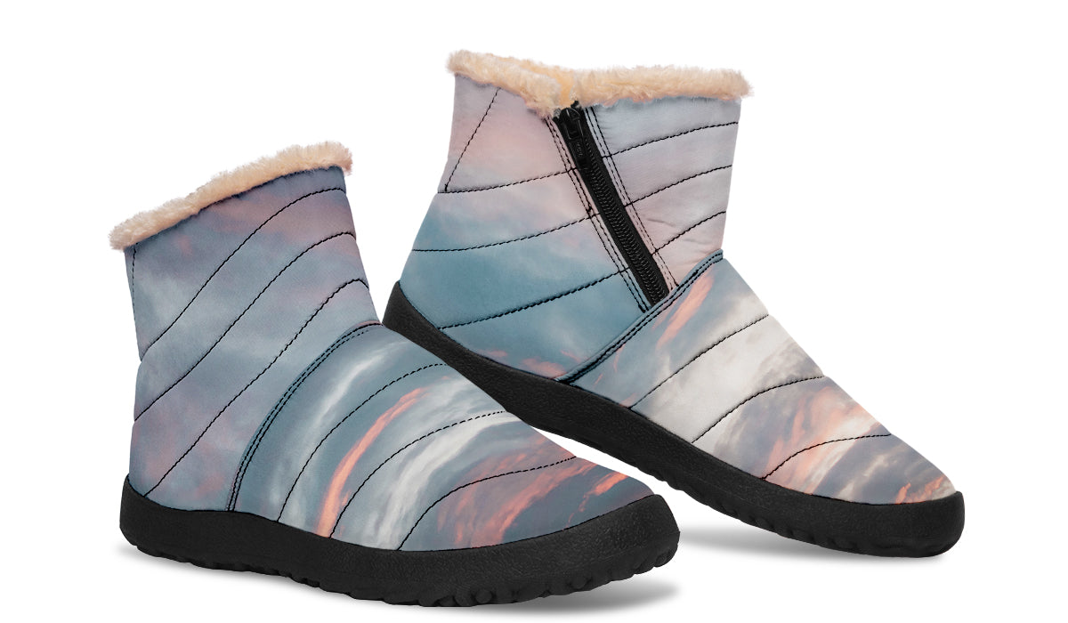 Pink Sky Comfy Winter Boots
