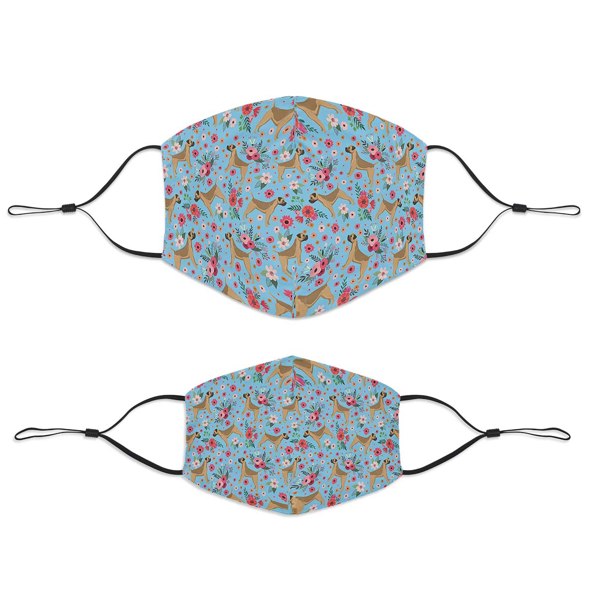 Border Terrier Flower Face Cover