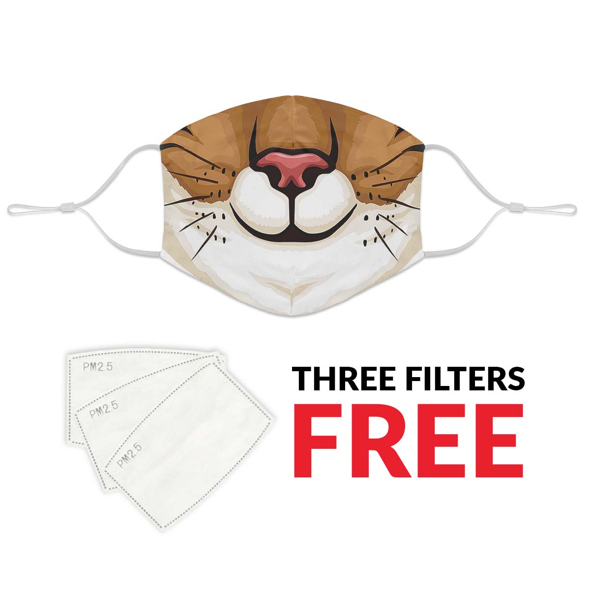 Brown Cat Face Cover