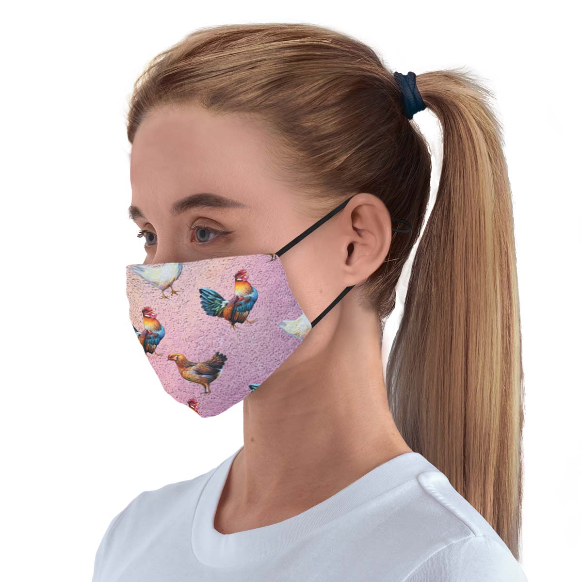 Chicken Lovers Pink Face Cover