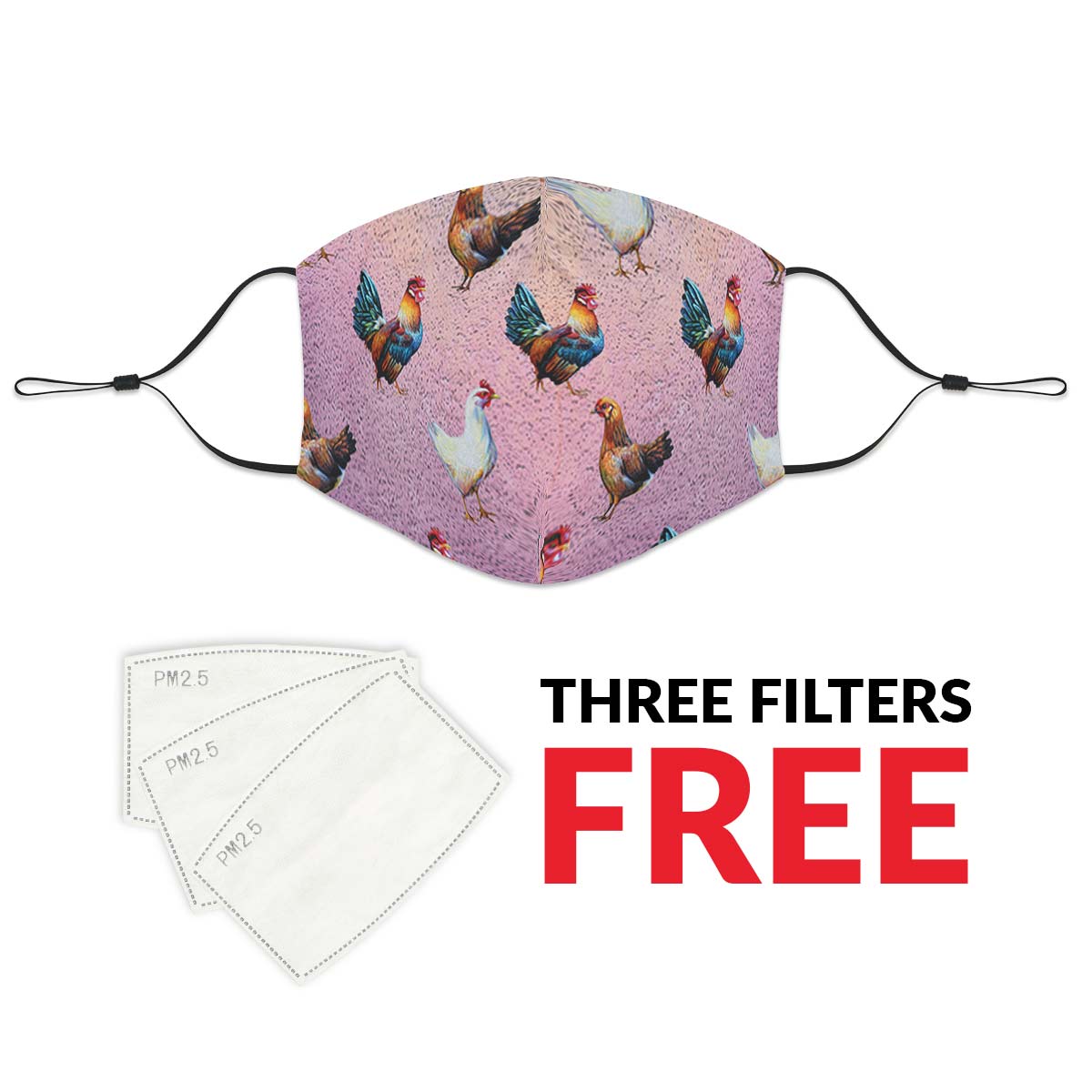 Chicken Lovers Pink Face Cover