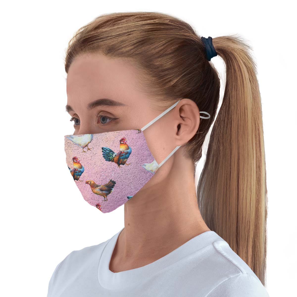 Chicken Lovers Pink Face Cover