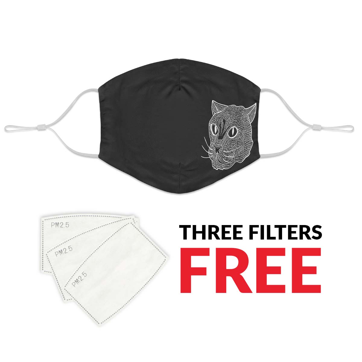 Cool Cat Face Cover