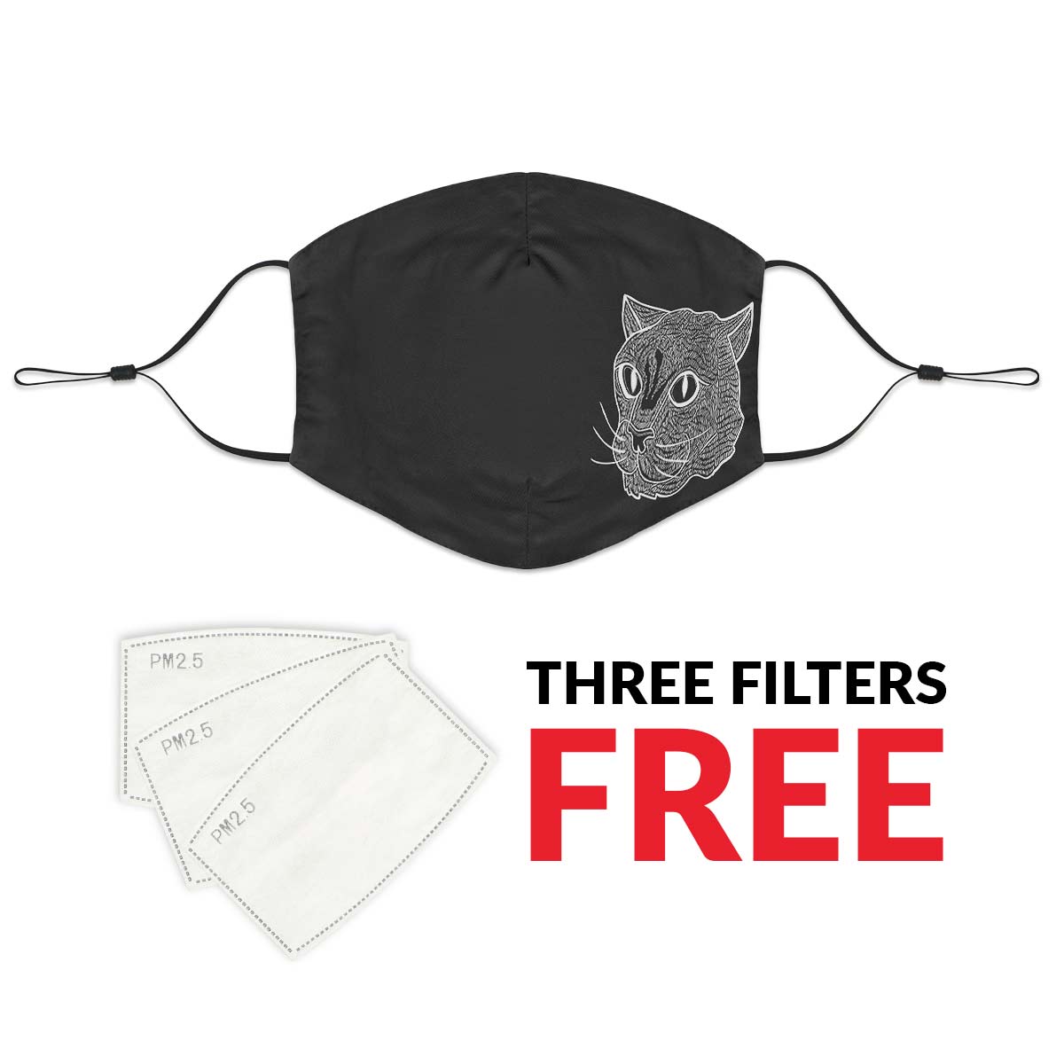 Cool Cat Face Cover