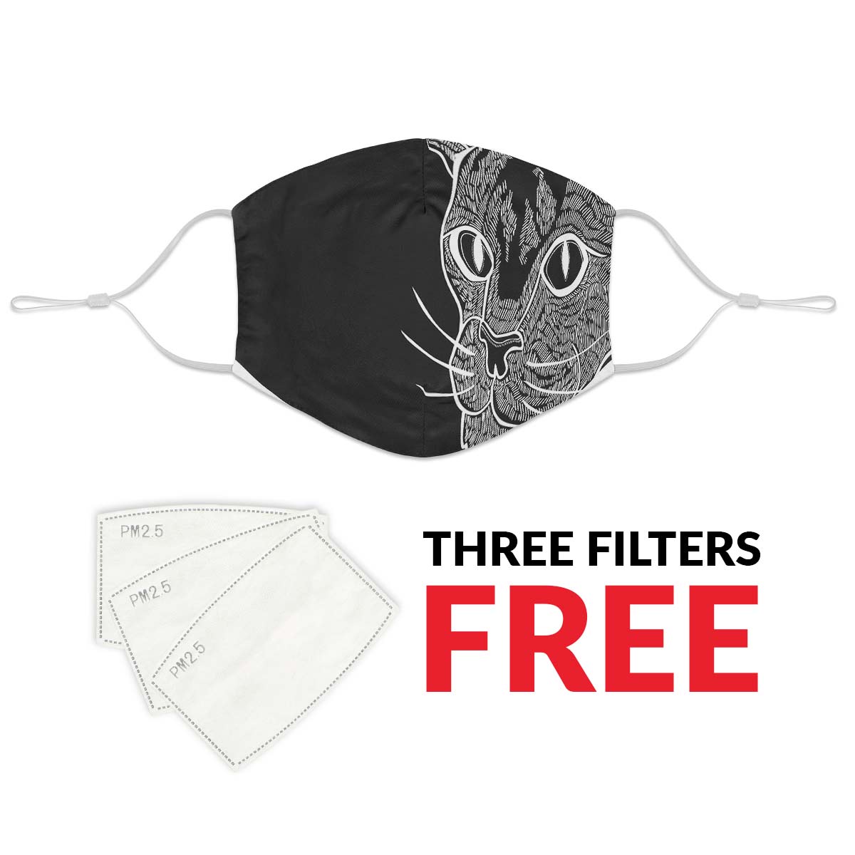 Cool Cat Face Cover