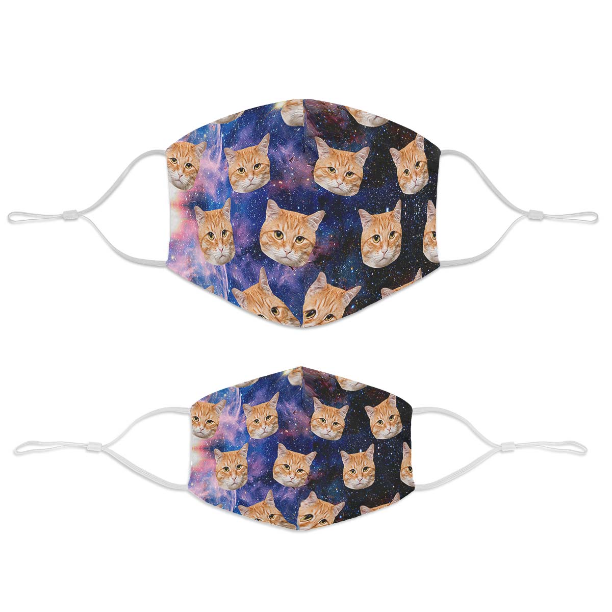 Custom Cat Cosmic Face Cover