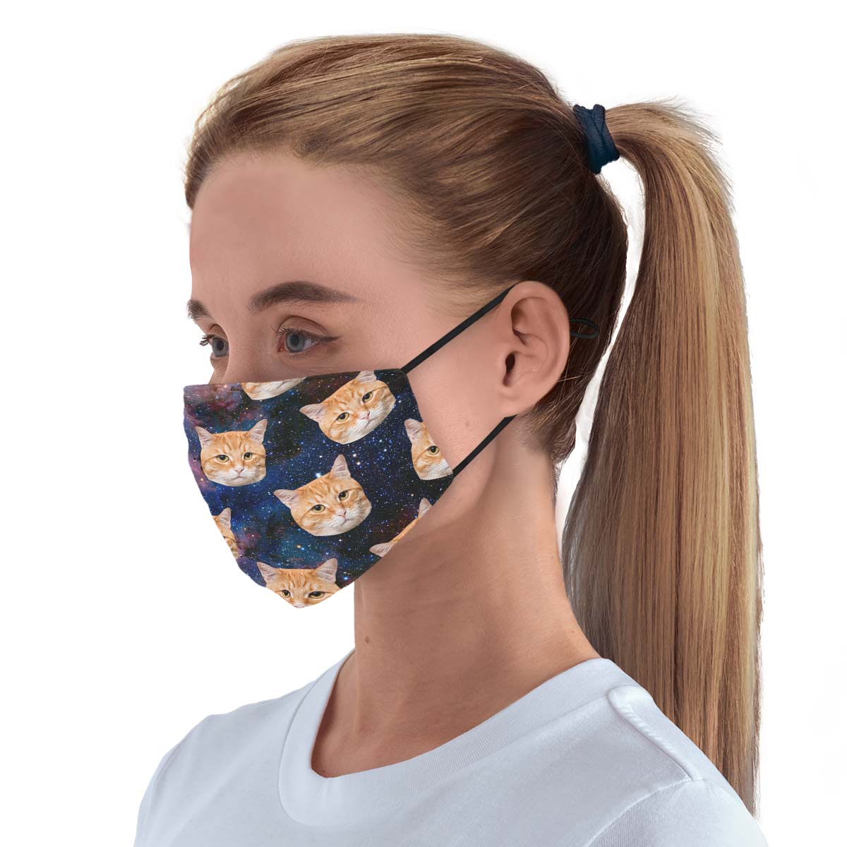 Custom Cat Cosmic Face Cover