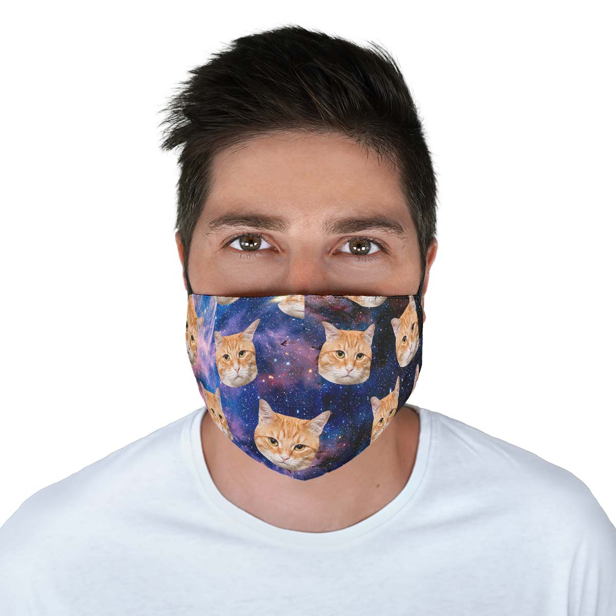 Custom Cat Cosmic Face Cover
