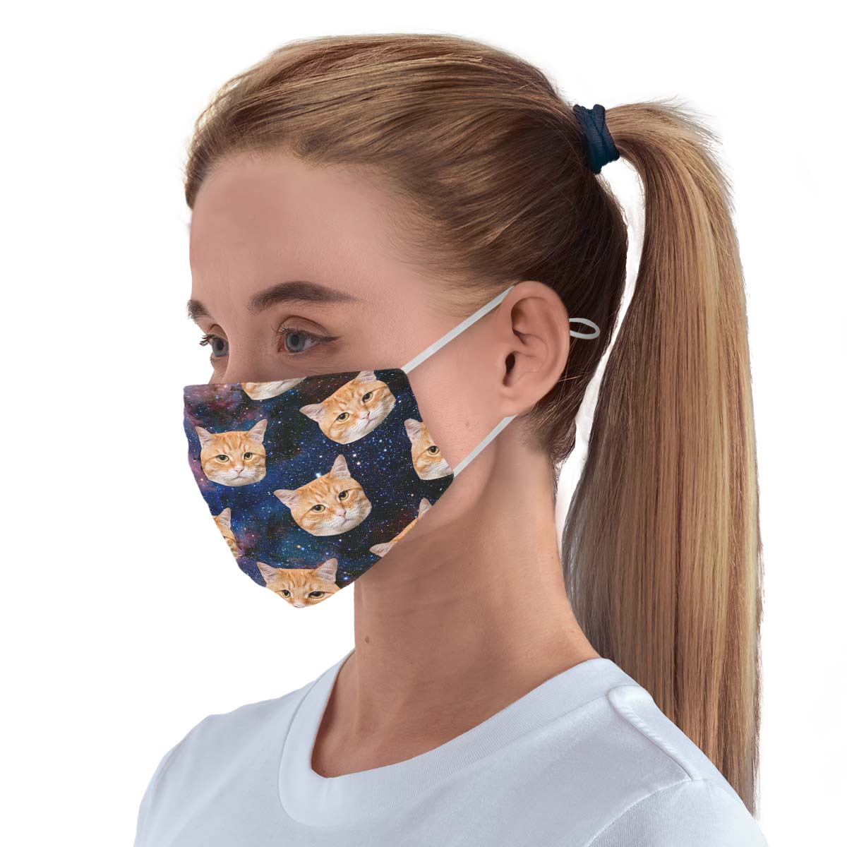 Custom Cat Cosmic Face Cover