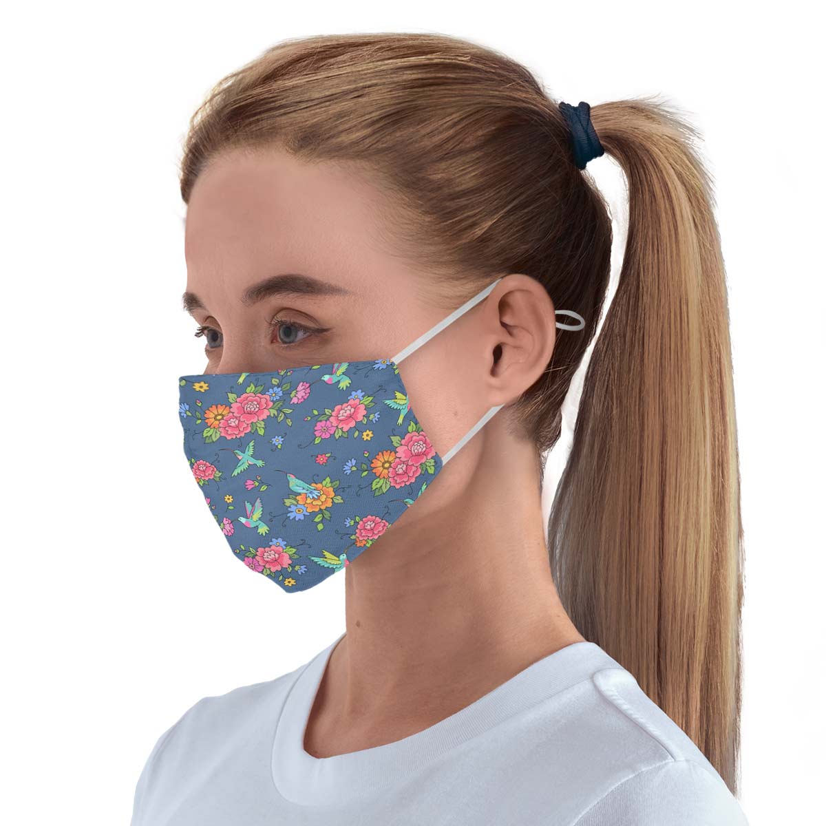 Cute Hummingbirds Pattern Face Cover