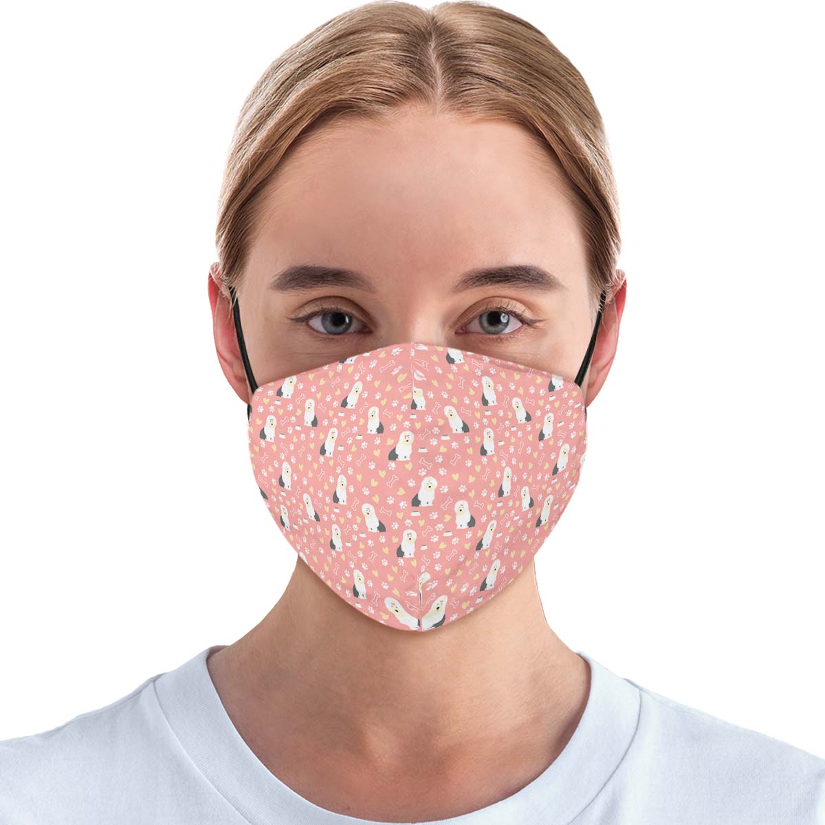Cute Old English Sheepdog Face Cover