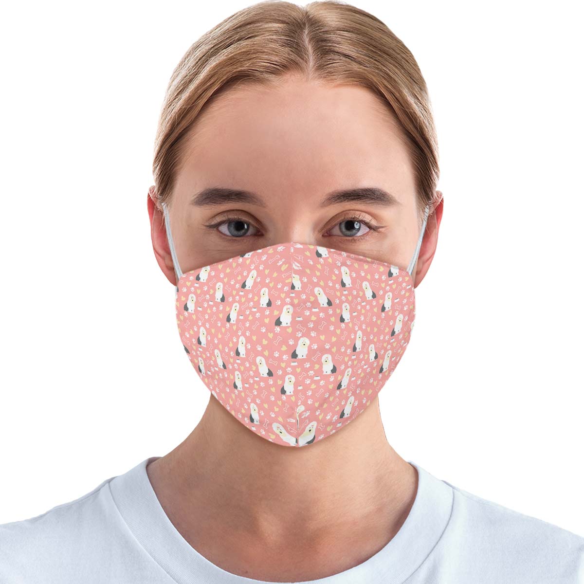 Cute Old English Sheepdog Face Cover