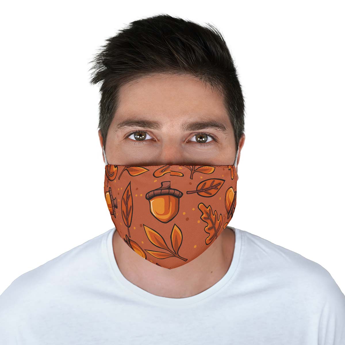 Fall Leaves Pattern Face Cover