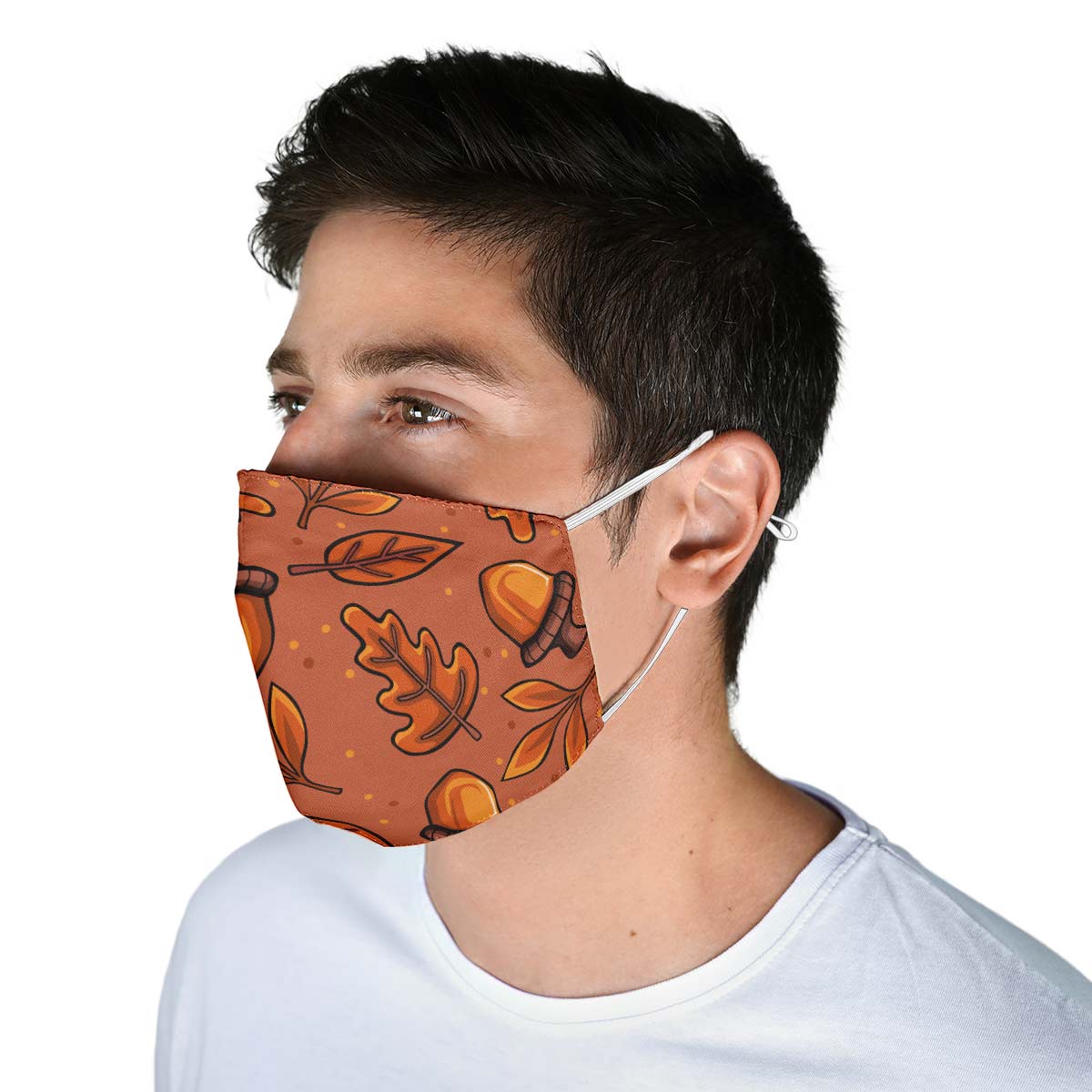 Fall Leaves Pattern Face Cover