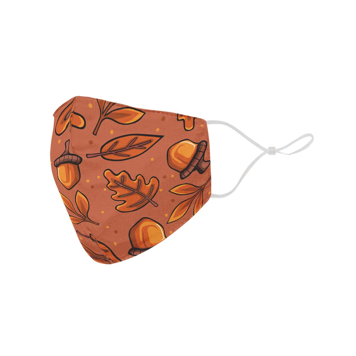 Fall Leaves Pattern Face Cover
