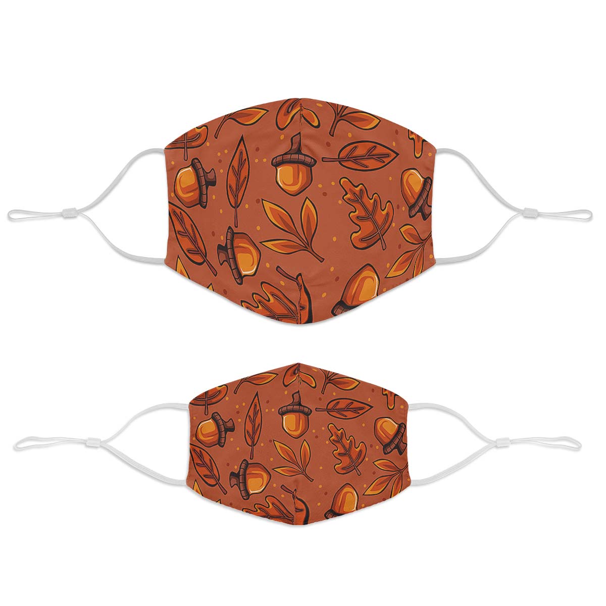 Fall Leaves Pattern Face Cover