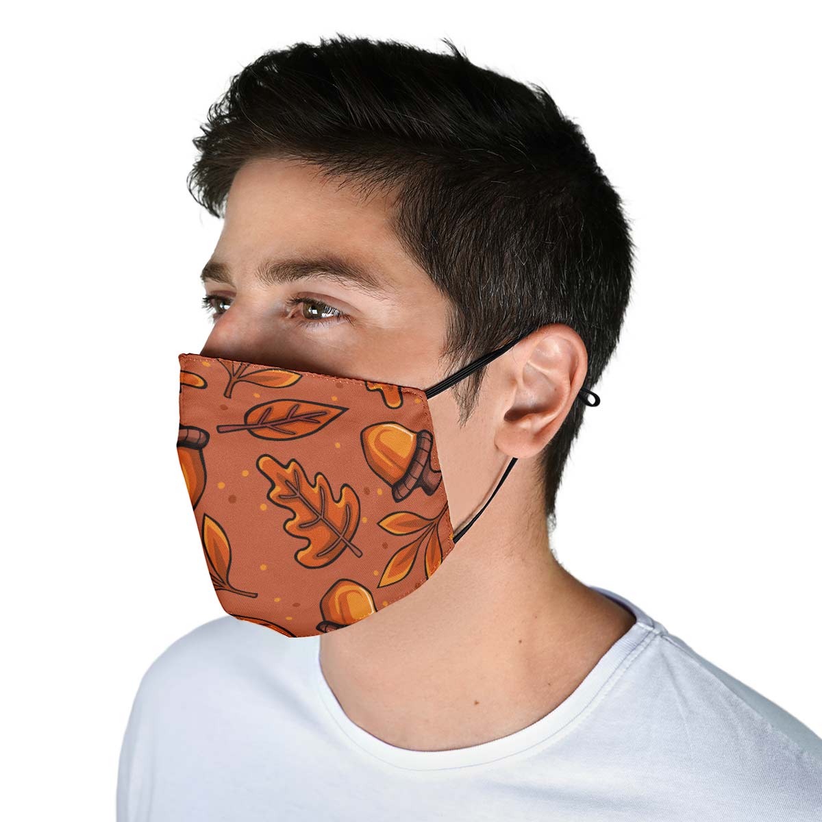 Fall Leaves Pattern Face Cover
