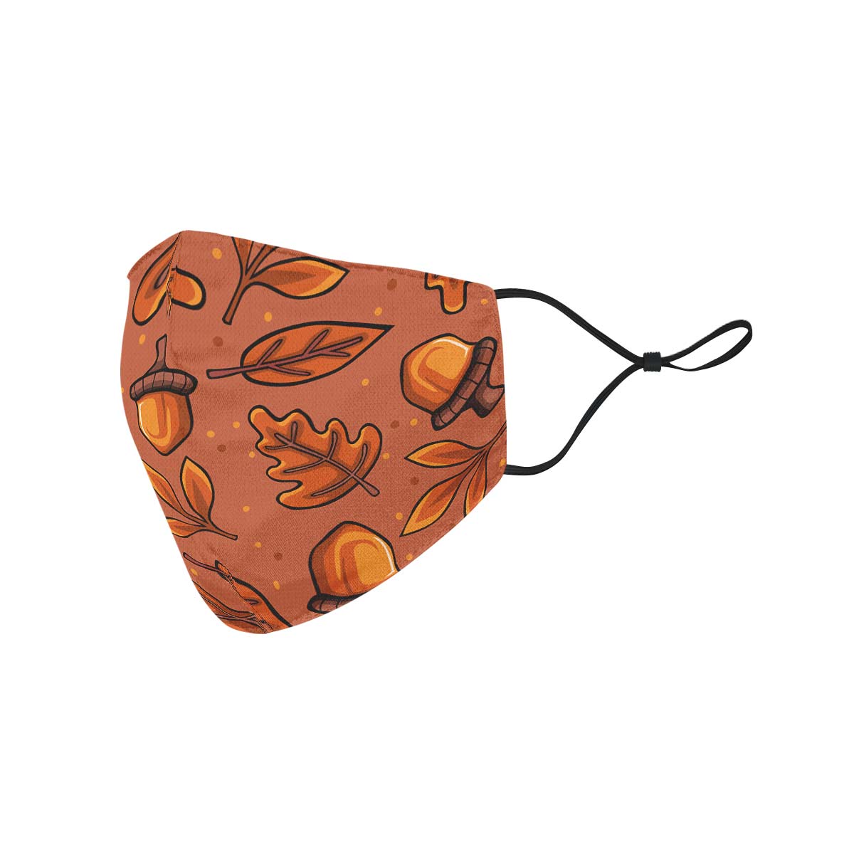 Fall Leaves Pattern Face Cover