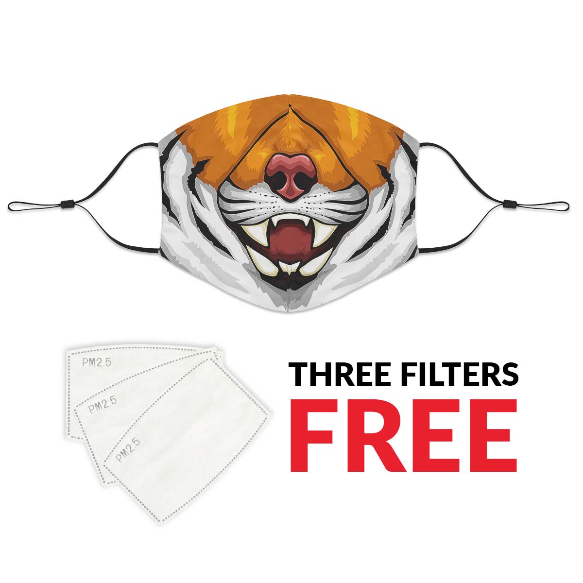 Fierce Tiger Face Cover