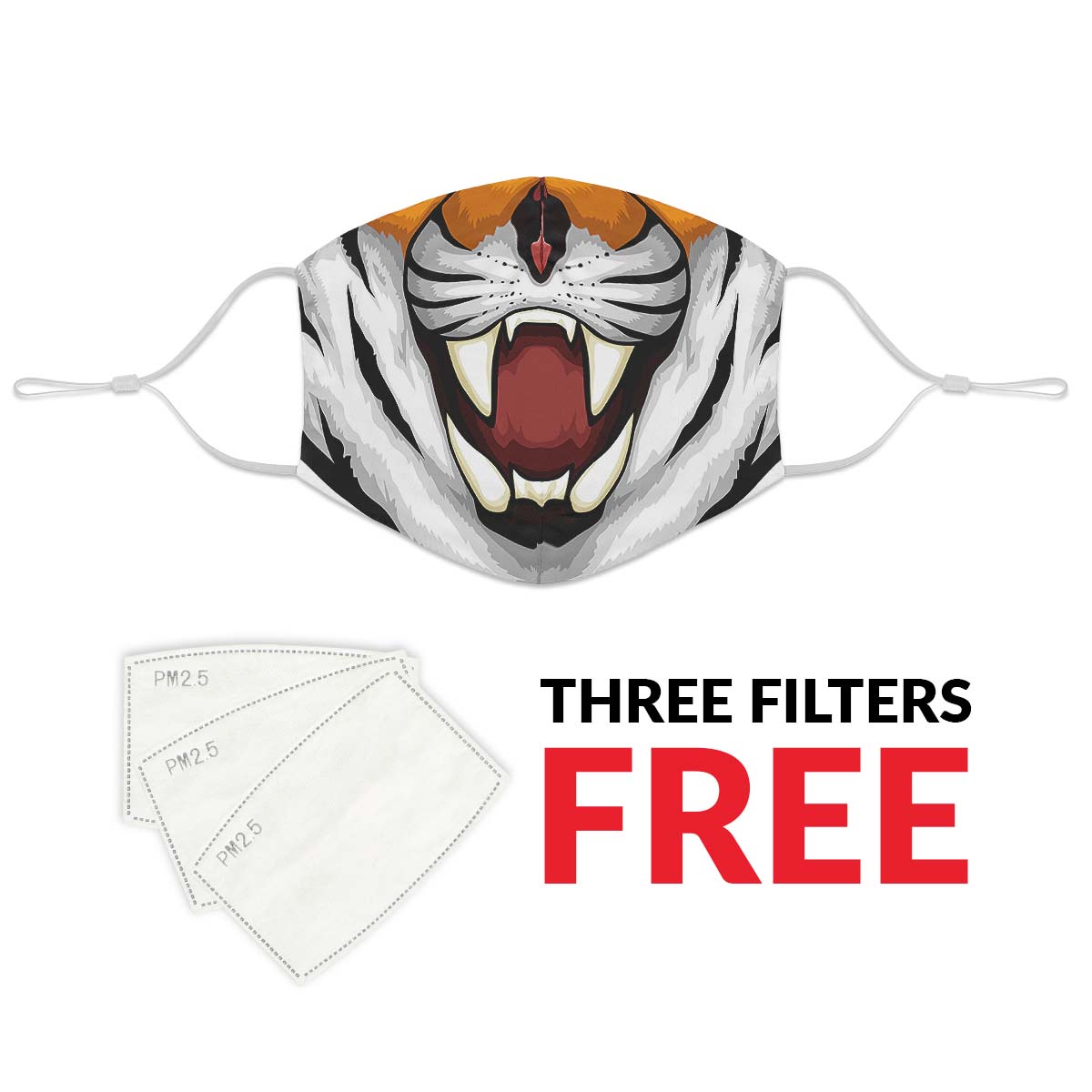 Fierce Tiger Face Cover