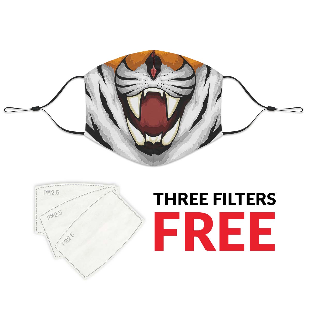 Fierce Tiger Face Cover