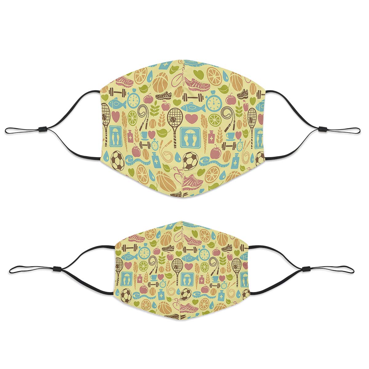 Fitness Training Pattern Face Cover