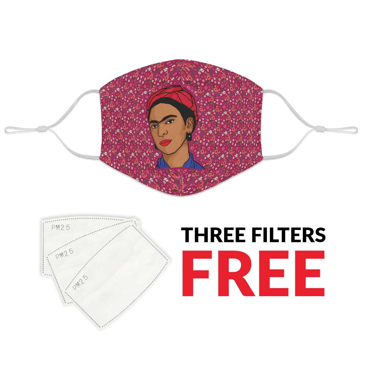 Floral Frida Face Cover