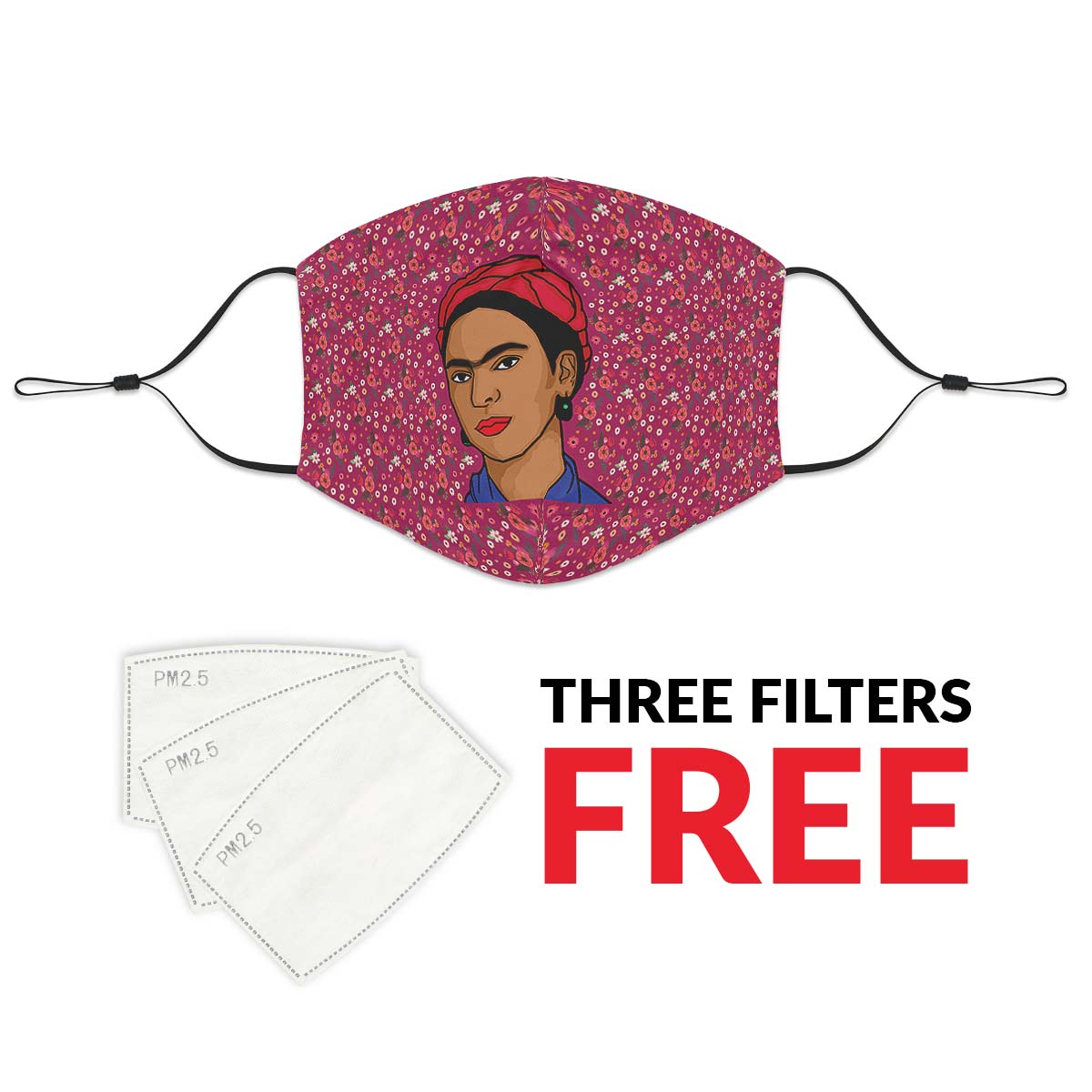 Floral Frida Face Cover