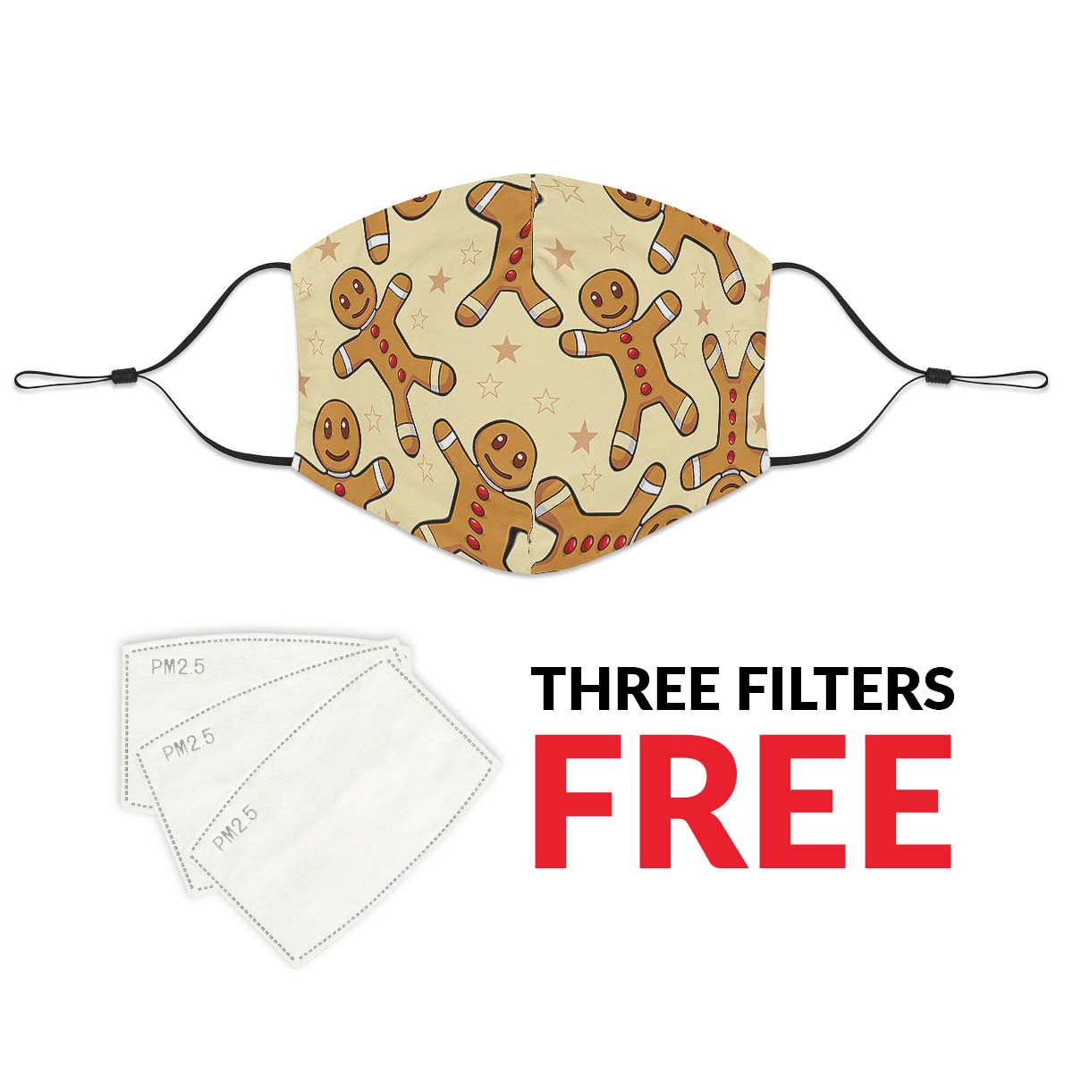 Gingerbread Pattern Face Cover