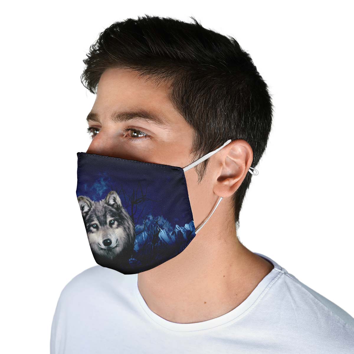 Grey Wolf Face Cover