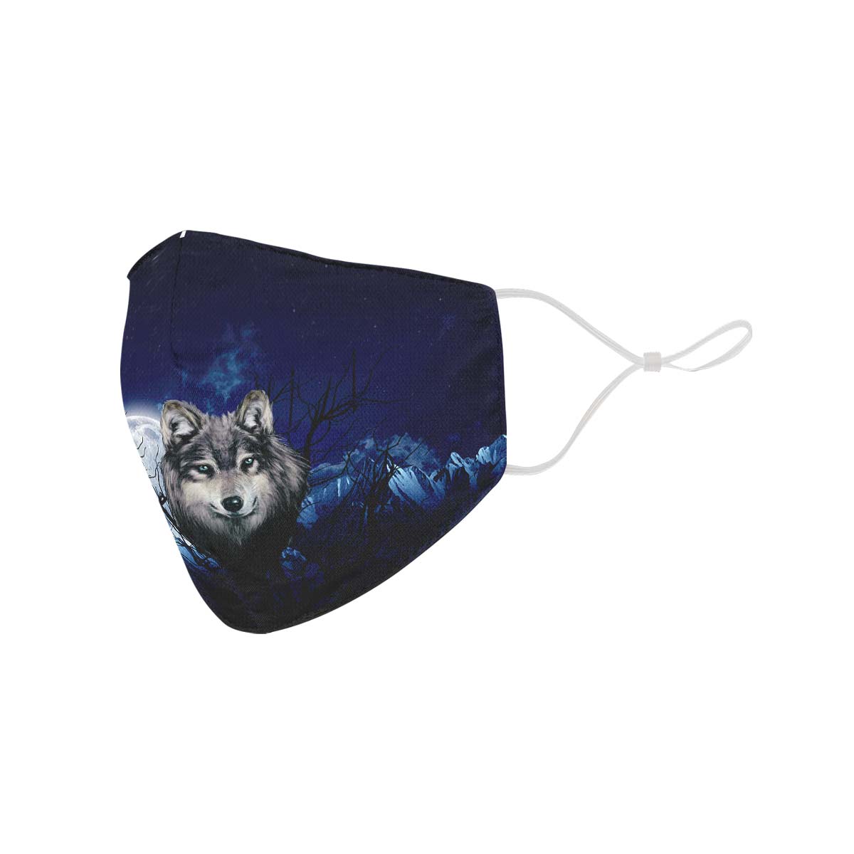 Grey Wolf Face Cover