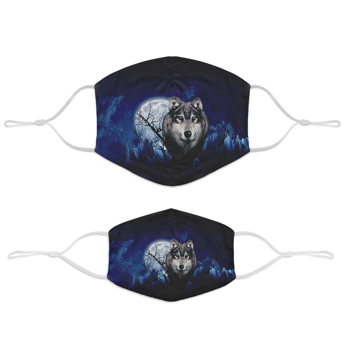 Grey Wolf Face Cover