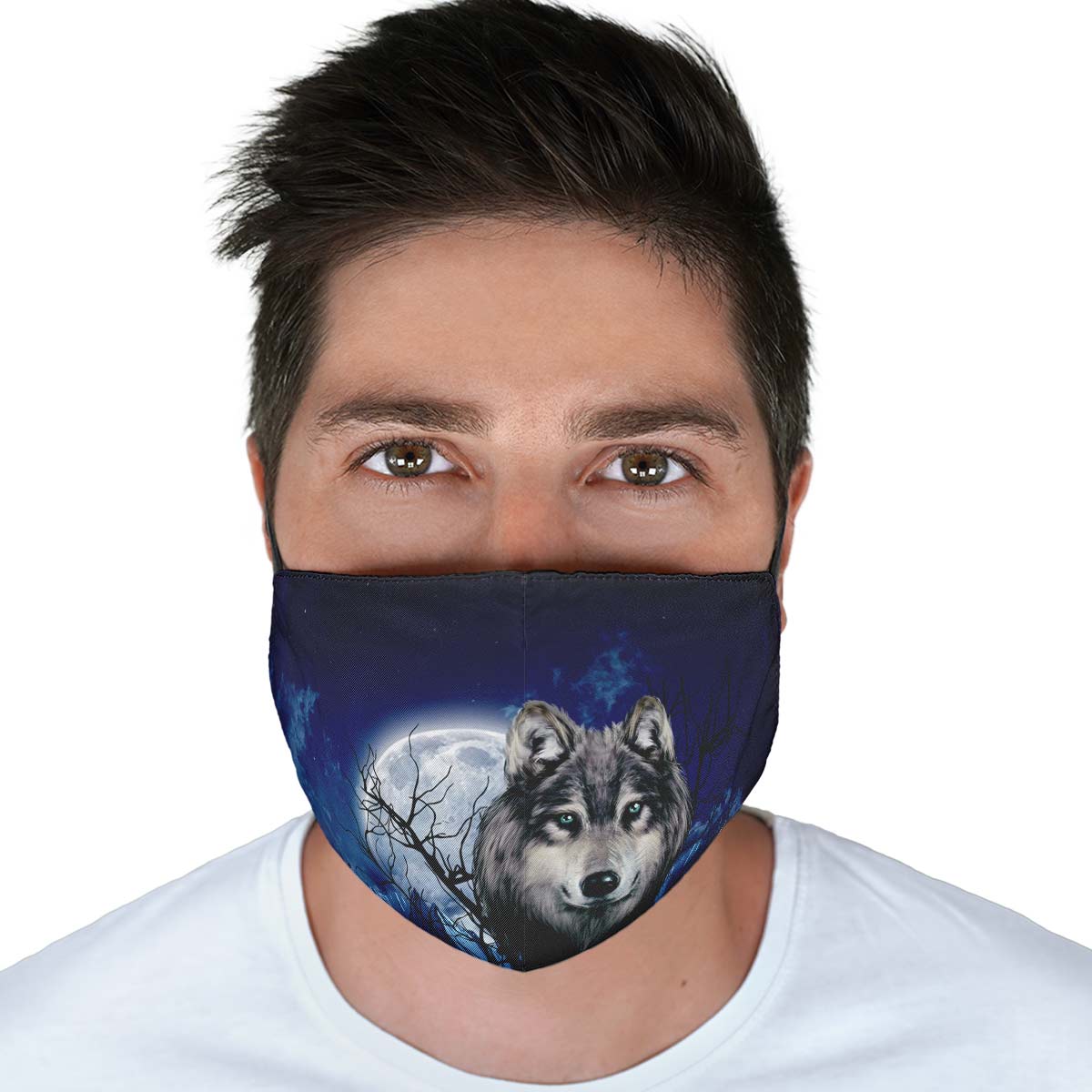 Grey Wolf Face Cover