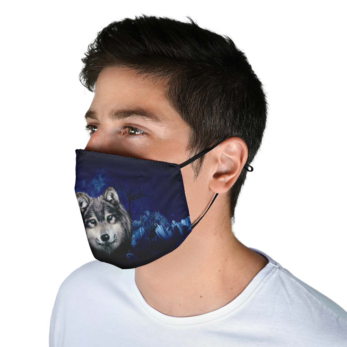 Grey Wolf Face Cover